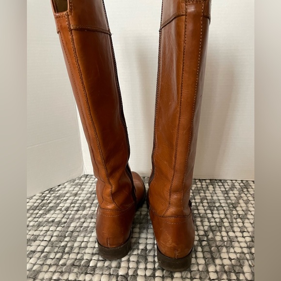 Frye Melissa brown leather knee high boot with inside zipper - Picture 6 of 10